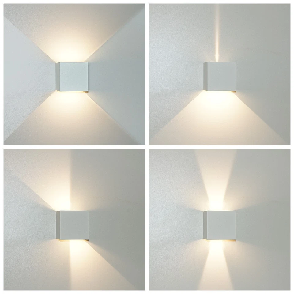LED Wandleuchte weiß außen & innen verstellbar 6W COB 490lm Up & Down warmweiß - Bild 3 von 4