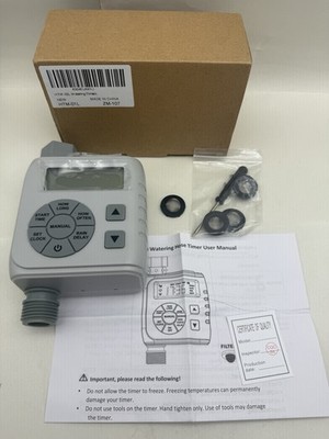 Programmable Irrigation Sprinkler Water Timer For Garden Hose Gray *READ...