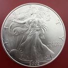 New Listing2002 American Silver Eagle $1 One Ounce .999 Fine Silver BU Premium Year