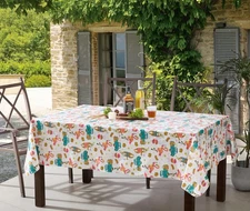 Rectangle Vinyl Flannel Backed Tablecloth, 52 x 70 Inch, What’s Cookin, Indoo...