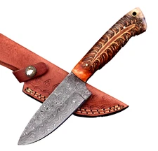 Custom Hand Made Damascus Hunting Knife / Hand Forged Damascus Steel 2942
