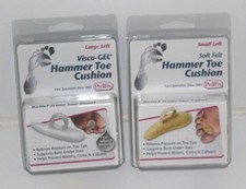 New PediFix Hammer Toe Cushion Pressure Reliever - Soft Felt or Visco-Gel 