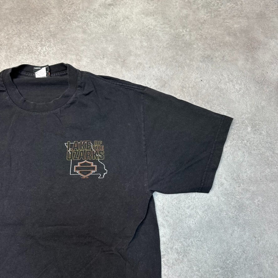 Harley Davidson T-Shirt Mens Large Graphic Biker Short Sleeve Tee, Black image 3