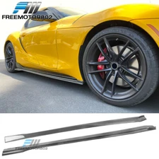 Fits 20-24 Toyota GR Supra A90 IKON Style PP Carbon Fiber Print 2PCS Side Skirts