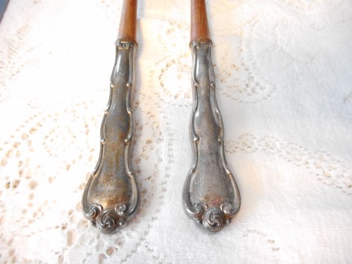 SET INSALATA Rondo by Gorham in legno argento sterling - Foto 4 di 7