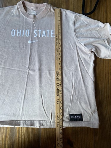 Women's Nike Tan Ohio State Buckeyes Earth Tones Washed Boxy T-Shirt Size L - 第 8/10 張圖片