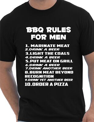 Grillregeln für Männer lustiges Koch Geburtstag Herren T-Shirt Größe S-XXL