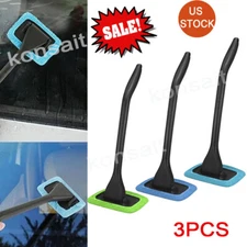 3X MicroFiber Windshield Clean Shine Car Auto Wiper Cleaner Glass Window Brush