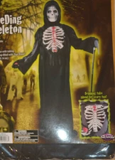 Boy's Fun World Bleeding Skeleton Halloween Costume 5 PC Set Size Large (10-12)