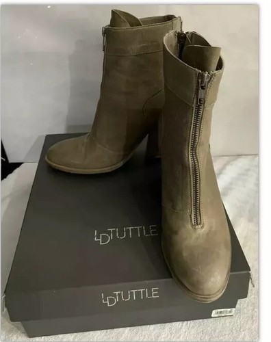 LD Tuttle Balance Soft Taupe Leather Ankle Double Zip Ankle Boots Gr. 39/US 8,5M - Bild 2 von 7