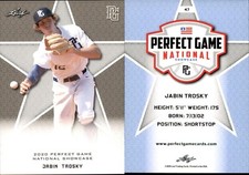 JABIN TROSKY 2020 LEAF PERFECT GAME NATIONAL SHOWCASE ROOKIE CARD #47