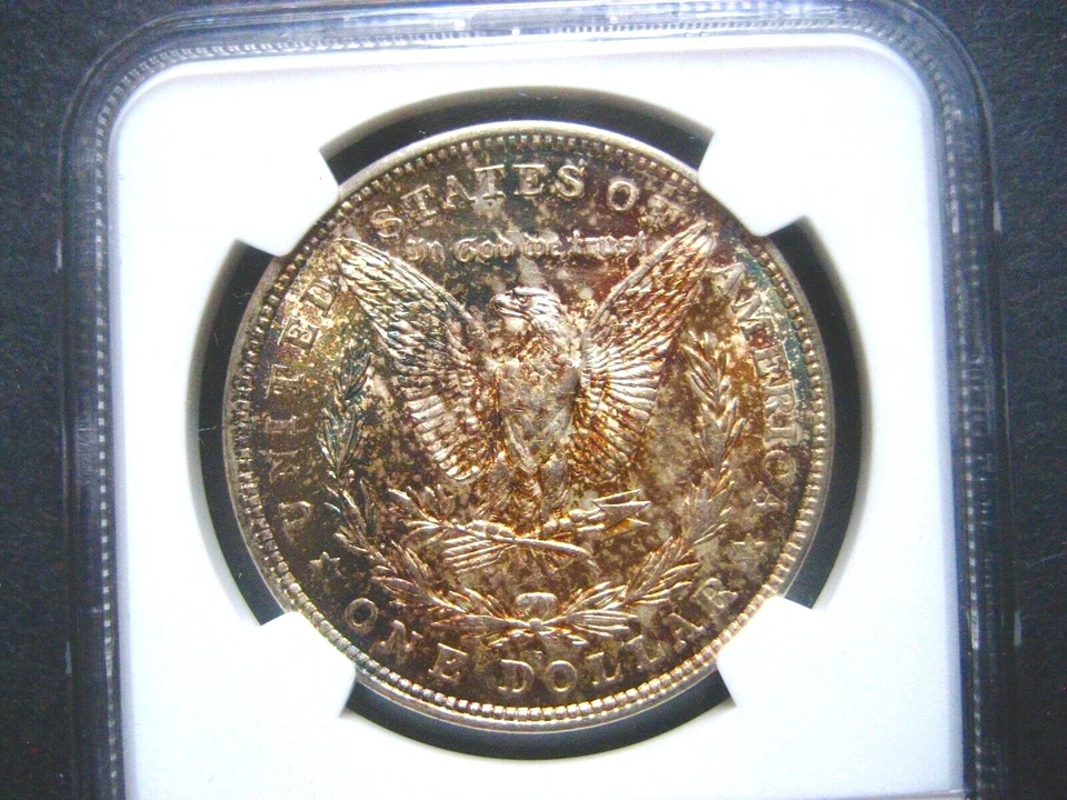 1921-D Morgan Dollar NGC MS-62, Beautiful Dappled Reverse Toning+++++ - Image 2 of 4