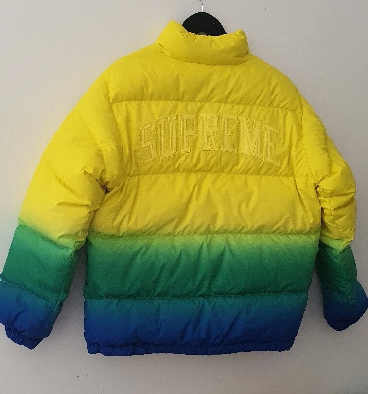 SS18 Supreme Gradient Puffy jacket S Small Duck Down Fill Water Resistant