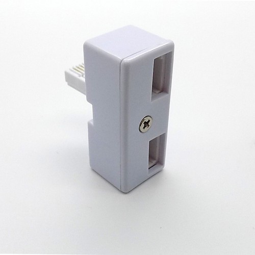 BT 2 Way Telephone Splitter Double Adaptor Phone Line Socket 2 Port Y Adapter - Photo 10/12