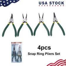 Snap Ring Pliers Set, Heavy Duty 4-piece 7-Inch Internal External Circlip