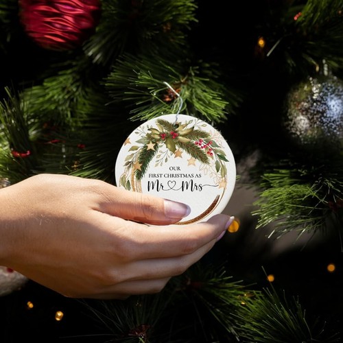 Wedding Gifts for Couple, Our First Christmas Married Ornament 2024, First Ch... - Picture 7 of 7