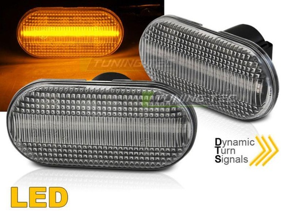 Paar Blinker Repeater Renault Megane Von 1999 Bis 2002 Chrom Led Dynamic-image