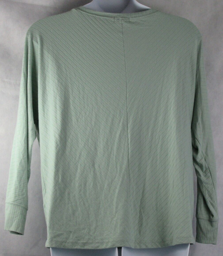 Jenni Style Not Size Women's Long-Sleeve Pajama Top T-Shirt, Green, XL - Picture 2 of 2
