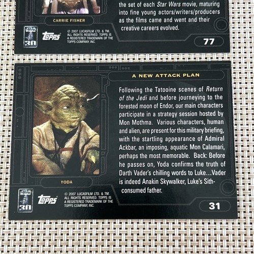 2007 Star Wars 30th Anniversary Episode VI Carrie Fisher Slave Yoda Luke Han - Picture 5 of 6