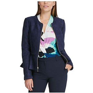navy blue peplum jacket