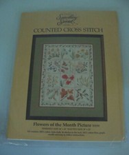 VTG SEALED Flowers of the Month Counted Cross Stitch Kit 50190 Something Special