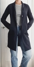 Harris Wharf London Jacket Single Breast Coat Cotton Navy Size 40 / 8