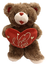 Dan Dee Plush Collectible 2019 Brown Sweetheart Teddy 19" I Love You Heart