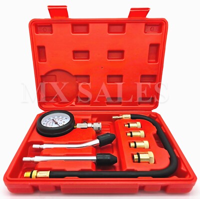 8Pc Spark Plug Cylinder Compression Tester Test Kit Professional Gas Engine
