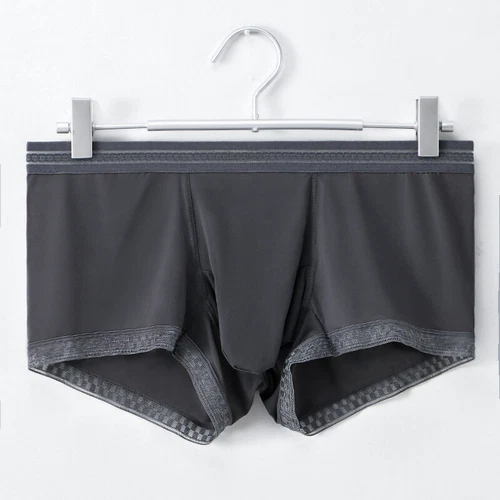 Mens Underwear Breathable Boxer Briefs Separate Penis Pouch Translucent Panties❤ - Picture 18 of 27