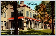 Postcard East Front Templar Park Hotel, Spirit Lake, Iowa Unposted