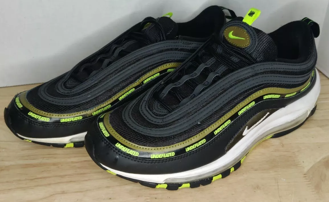 Nike Air Max 97 x Undefeated Black Volt Size 9.5 (C)