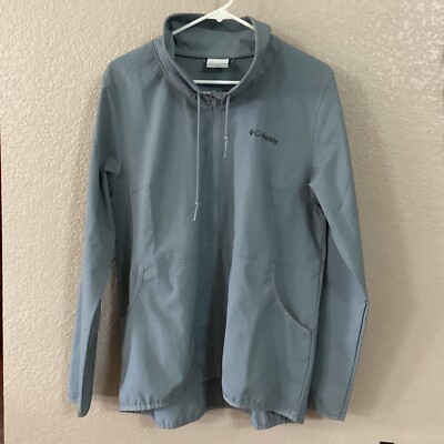 Columbia Jacket Women L Blue Coast Range EXS Softshell Full Zip Outdoor