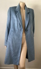 Clements Ribeiro Portobello Blue Italian Fabric Coat Size L Bnwt