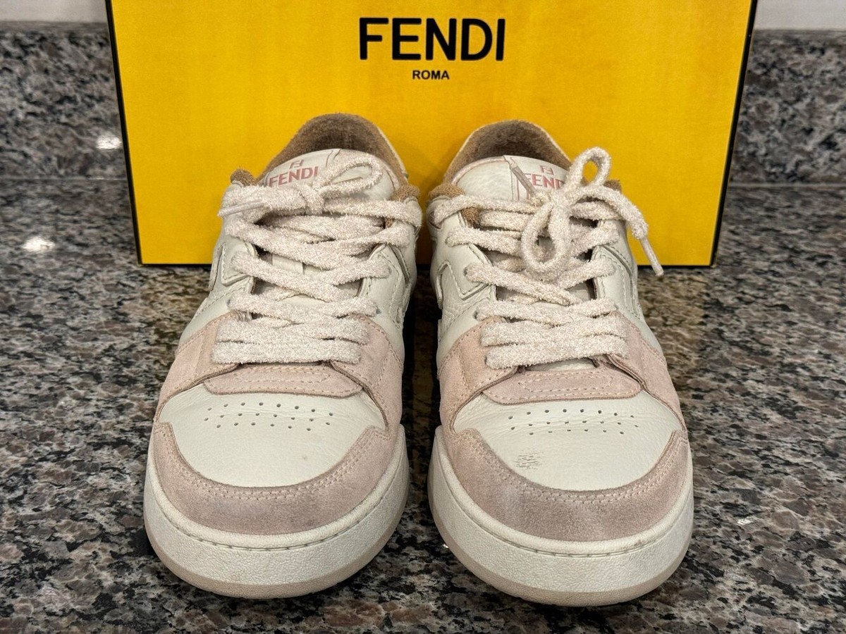 Fendi Match Sneaker Fendi Logo Sneakers White / Pink Women Fendi Match Sneaker Fendi Logo Sneakers White / Pink Women