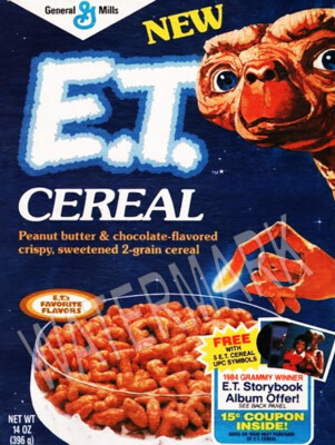 E.T. Extra Terrestrial Cereal High Quality Metal Magnet 3 x 4 inches 8948