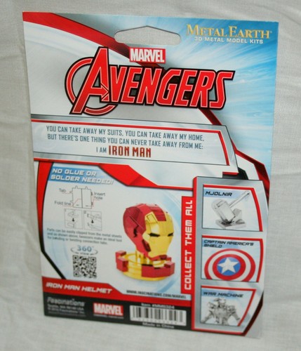 Metal Earth Marvel Avengers Iron Man Helmet 3D Steel Model Kit 2016 New Sealed - Picture 2 of 2