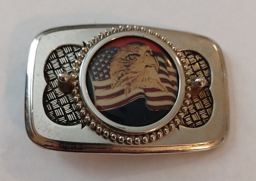 Eagle Belt Buckle Patriotic American USA Flag Vintage Metal Stars & Stripes - Picture 7 of 7