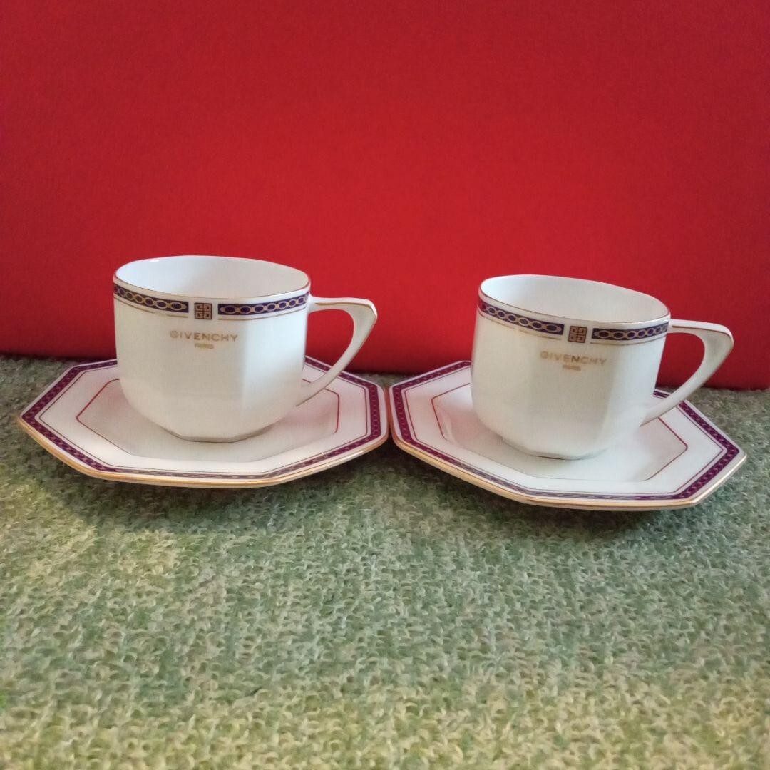 Givenchy Paris Yamaka Octagonal Tea Coffee Cup and Saucer Set