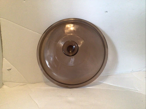 Pyrex V 33 C A Amber 9 1/4” Replacement Lid Matches Vision Corning Ware EUC