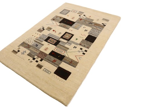 Gabbeh Loribaft Alfombra Hecha A Mano (186 X 122) Alfombra Oriental Top - Imagen 2 de 10