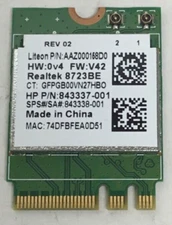 843337-001 HP  AAZ000158D0 Realtek RTL8723BE 802.11bgn