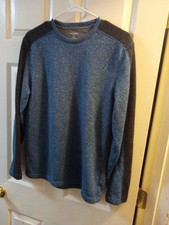 Van Heusen Mens Long Sleeve Pull Over Blue Sweatshirt LS Shirt Size-S/P