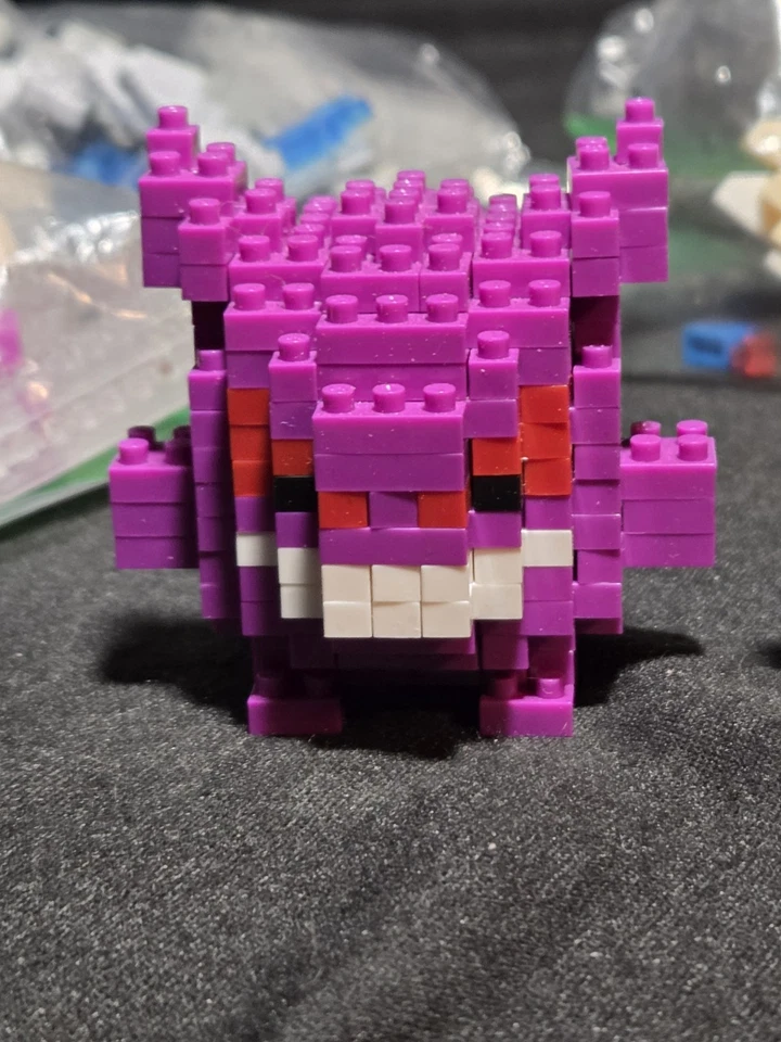 Lote Pokemon Nanoblock Gengar, Snorlax, 4 Outros E Um Urso Lego Panda - Imagem 3 de 4