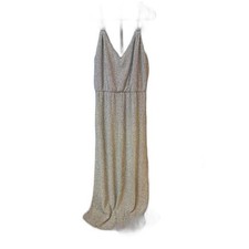 Calvin Klein Women's Silver Sparkle Maxi Dress, Size 14