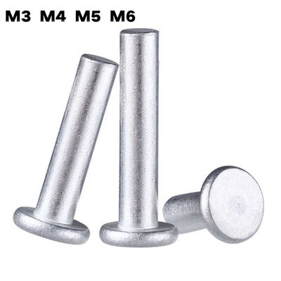 Flat Head Solid Rivet /  Aluminum Rivet / Hand Strike Studs M3 M4 M5 M6