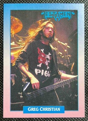Testament Greg Christian 1991 Rockcards Brockum #74 Metal Bass Guitar