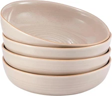 Light Beige Pasta Bowl Set, Set of 4, Pasta, Spaghetti and Soup