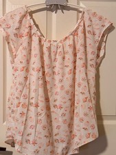 LC Lauren Conrad Cream & Pink Seashell Print ...