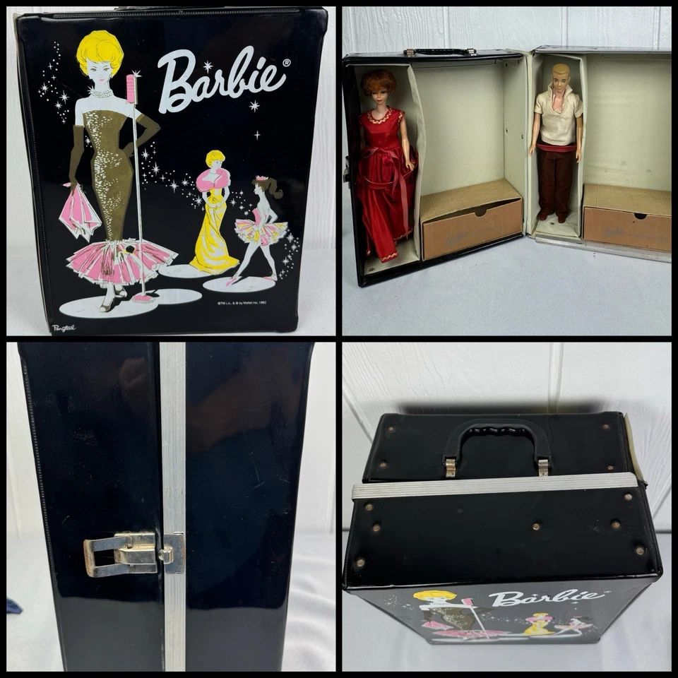 Huge Vtg 1960s Barbie Ken Dolls Lot Clothes Accessories Double Case - Image 2 of 4