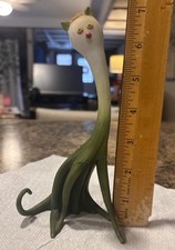 Enesco Home Grown 2006 Green Scallion Cat anthropomorphic Figurine. #4007869